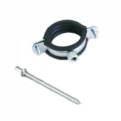Хомут металлический с гайкой и резиновым профилем 3/4" FORMUL
