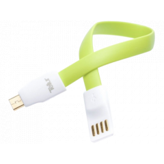 Cable USB - Micro USB, Magentic, 0.2m, Tellur Green  TLL155081