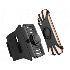 Suport detasabil de telefon 4"-6.5", pentru brat, Tellur A100 Black  TLL191031