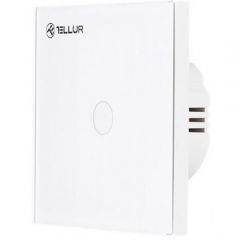 Intrerupator WiFi, 1 port, 1800W, 10A, Tellur White  TLL331041