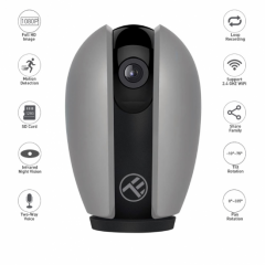 Camera Smart Wifi, FHD 1080p, 155gr, 6.3cm x 5.8cm x 9.6cm, wifi 802.11b/g/n, Two-way audio, Tellur Grey  TLL331071