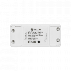 Universal Switch Tellur, WiFi 2.4GHz, max Power 2200W, 10A, Android 4.1 / iOS 8 or higher, White  TLL331161