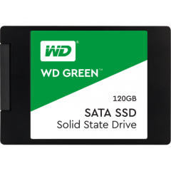2.5" SSD 120GB  Western Digital Green, SATAIII, Read: 545 MB/s, Write: 430 MB/s,  NAND TLC 3D "WDS120G2G0A"