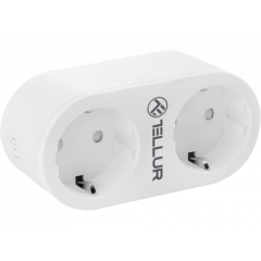 Priza WiFi, 2 porturi EU, 16A, Tellur White  TLL331061