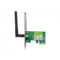 TL-WN781ND 150Mbps Wireless N PCI Express Adapter, Qualcomm, 2.4GHz, 802.11b/g/n, 1 detachable antenna
