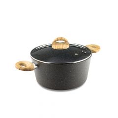 Cratita aluminiu cu capac sticla HITT Brut 2.5l, 20x8.3 cm, HBС-20