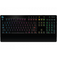 Logitech Gaming Keyboard G213 Prodigy with Lightsync RGB, Spill-Resistant, Palmrest & Adjustable Feet, Media Controls