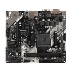 MB ASRock A320M-DVS R4.0, Socket AM4, AMD A320, CPU up 105W, Dual 2xDDR4-3200, APU AMD graphics, VGA, DVI, 1xPCIe 3.0 X16, 1xPCIe 2.0 X1, 4xSATA3,  1x