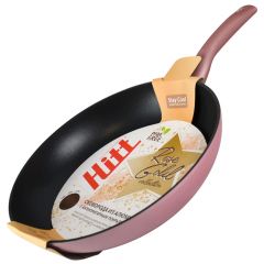 Tigaie aluminiu HITT Rose Gold cu miner soft touch, 24 cm H-RG107I
