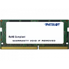 16GB DDR4-2400 SODIMM  Patriot, PC19200, CL17, 1.2V  PSD416G240081S