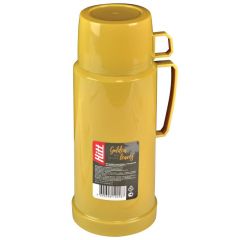 Termos din plastic cu recipient din sticla HITT Golden Leaves, 1l HSGL-2644