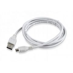 Cable microUSB2.0 - 1.8m - Cablexpert CCP-mUSB2-AMBM-6-W, White, Professional series, USB 2.0 A-plug to Micro B-plug