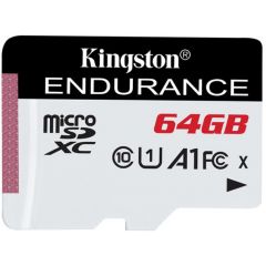 64GB microSD Class10 A1 UHS-I FC Kingston High Endurance, 600x, Up