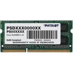 8GB DDR3L-1600 SODIMM  PATRIOT Signature Line, PC12800, CL11, 2 Rank, Double-sided module, 1.35V