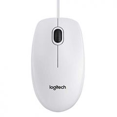Logitech B100 Optical Mouse, White, USB, OEM