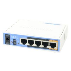 MikroTik RouterBOARD hAP ac,  Dual Band Wireless Router, 2.4GHz Dual + 5GHz, P/Bridge/Station/WDS, 802.11b/g/n/ac, 1 WAN + 4 Gbit LAN, USB port for 3G/4G modem, Wireless chip QCA9880 720MHz, RAM128MB, PoEin, PoEout, RouterOS