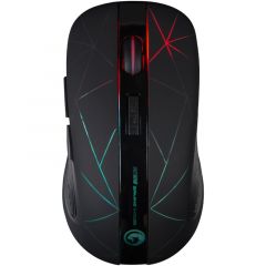 MARVO "M730W", Wireless Gaming Mouse, 1200/2400/3500dpi adjustable, Optical sensor (Pixart 3320), 6 programmable buttons, 7 colors illumination, integrated battery, USB transmitter, Black