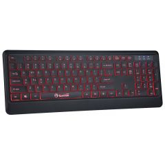 MARVO "K627", Gaming Keyboard, 114 keys, 10 multimedia keys, 10 anti-gosting keys, backlight: 3 colors, USB, EN layout, Black