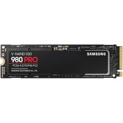 M.2 NVMe SSD 500GB  Samsung SSD 980 PRO, PCIe4.0 x4 / NVMe1.3c, M2 Type 2280 form factor, Seq. Read: 6900 MB/s, Seq. Write: 5000 MB/s, Max Random 4k: Read /Write: 800,000/1000,000 IOPS, Samsung Elpis Controller, 512MB LPDDR4, V-NAND 3-bit MLC