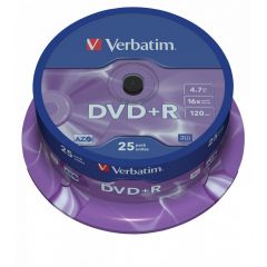 Verbatim DataLifePlus DVD+R AZO 4.7GB 16X MATT SILVER SURFAC - Spindle