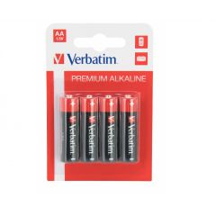 Verbatim Alcaline Battery AA, 4pcs, Blister pack