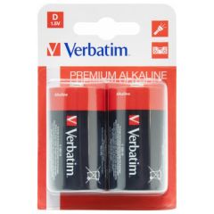 Verbatim Alcaline Battery D, 2pcs, Blister pack