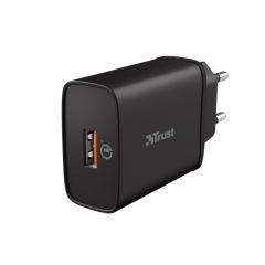 Trust Qmax 18W Ultra-Fast USB Wall Charger with QC3.0, Ultra-fast charging with up to 18W power with QuickCharge 3.0