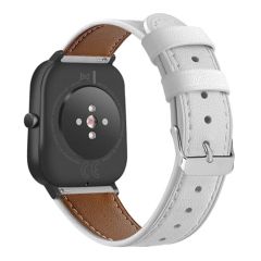 РЕМЕШОК КОЖАНЫЙ ДЛЯ AMAZFIT 20MM WHITE
