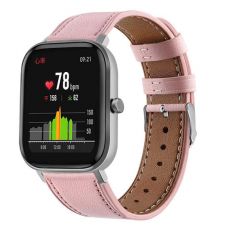 Ремешок кожаный для Amazfit 20mm Pink