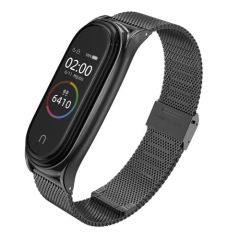 Ремешок металлический для браслета Xiaomi Mi Band 5/6 Black