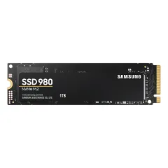 M.2 NVMe SSD 1.0TB  Samsung 980 , PCIe3.0 x4 / NVMe1.3, M2 Type 2280, Read: 3500 MB/s, Write: 2300 MB/s, Read /Write: 250,000/550,000 IOPS, Controller