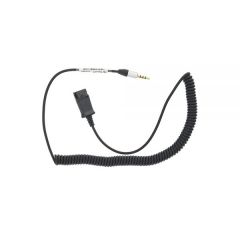 Tellur QD to Jack 3.5mm 4 pole adapter cable, 2.95m, black, TLL416002 (compatible with Plantronics headsets)