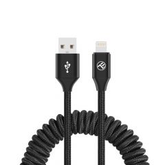 Cable USB - Lightning, 3A, 1.8m, EXTENDABLE Tellur Black  TLL155396