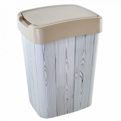 121067 Cos gunoi plastic ALEANA Euro cu decor 18.0 l