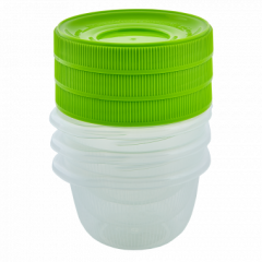 169025 Set 3 containere ALEANA Omega, rotund, 0.285 l