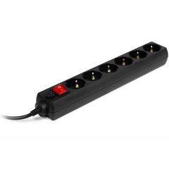 Фильтр импульсных помех SVEN Optima Black 6 sockets, 3m (Priza cu protectie - prelungitor/basic surge protection)