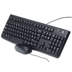 Клавиатура Logitech MK120 Black Desktop USB, Keyboard + Mouse, 920-002561 (set tastatura+mouse/ комплект клавиатура+мышь)