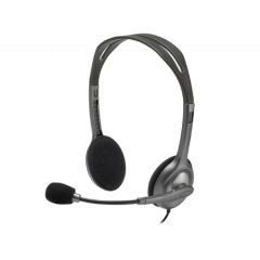 Logitech Stereo Headset H111, Headset: 20Hz-20kHz, Microphone: 100Hz-16kHz, 1.8m cable, 1 x mini-jack 3.5mm, 981-000593 (casti cu microfon/наушники с микрофоном)