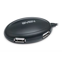 SVEN HB-401, USB 2.0 Hub 4-port , Black