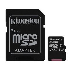 64GB Kingston Canvas Select Plus SDCS2/64GB microSDHC, 100MB/s, (Class 10 UHS-I) + Adapter MicroSD->SD (card de memorie/карта памяти)
