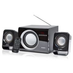 Active Speakers SVEN MS-300 Black, mini music system: FM Tuner, USB port, SD slot ( 2.1 surround, RMS 12W, 6W subwoofer, 2x3W Satellites ) (boxe sistem acustic/колонки акустическая сиситема), www