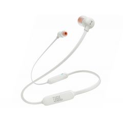 JBL Tune T110BT White Bluetooth Wireless In-Ear Headphones, 20Hz-20kHz, 16 Ohms, 96dB, Microphone, Remote, BT4.0, 120 mAh Lithium-Ion Polymer up to 6 hours, JBLT110BTWHT (casti cu microfon fara fir JBL / беспроводные наушники с микрофоном JBL)