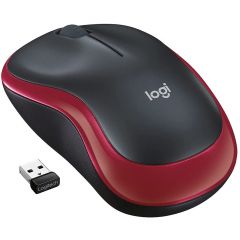 Logitech M185 Red Wireless Mouse, USB, 910-002240