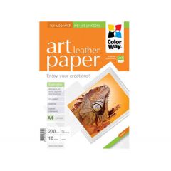 ColorWay Art Leather Glossy Finne Photo Paper, 230g/m2, A4, 10pack