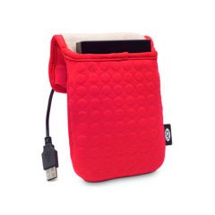 LaCie Coat 3.5" red, notebook or tablet 7"-13.3", Design by Sam Hecht, Bubble protection, 130892