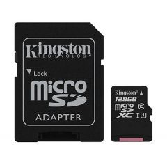 128GB Kingston Canvas Select Plus SDCS2/128GB microSDHC, 100MB/s, (Class 10 UHS-I) + Adapter MicroSD->SD (card de memorie/карта памяти)