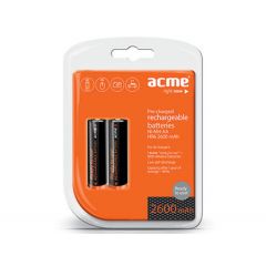 ACME Rechargable Batteries Ready to Use NiMh R06 (AA) 2600 mAh 2pcs