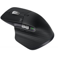 Logitech MX Master 3 Black Wireless Mouse, 2.4GHz Wireless+Bluetooth, Darkfield high precision, USB Unifying Receiver, Rechargeable Li-Po (500 mAh) battery, 910-005710 (mouse fara fir/беспроводная мышь)