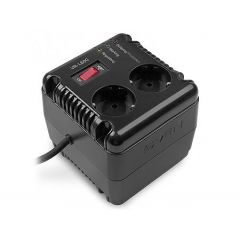 SVEN Automatic Voltage Regulator VR-L600, 600VA/200W, Input 184~285V, Output 230V -14/+10%, 2 socket