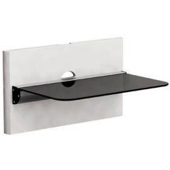 DVD Bracket Brateck DVD-18-01 Aluminium&Glass 1 shelve + Wall pannel 305mmx465mm, 8Kg, Cable management